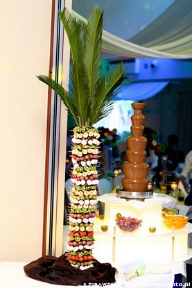 Owocowa palma podczas imprezy